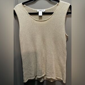 Coldwater Creek Size S Cream Tank EUC